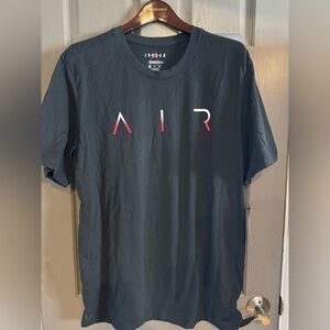 Jordan Black Tee with Red Logo